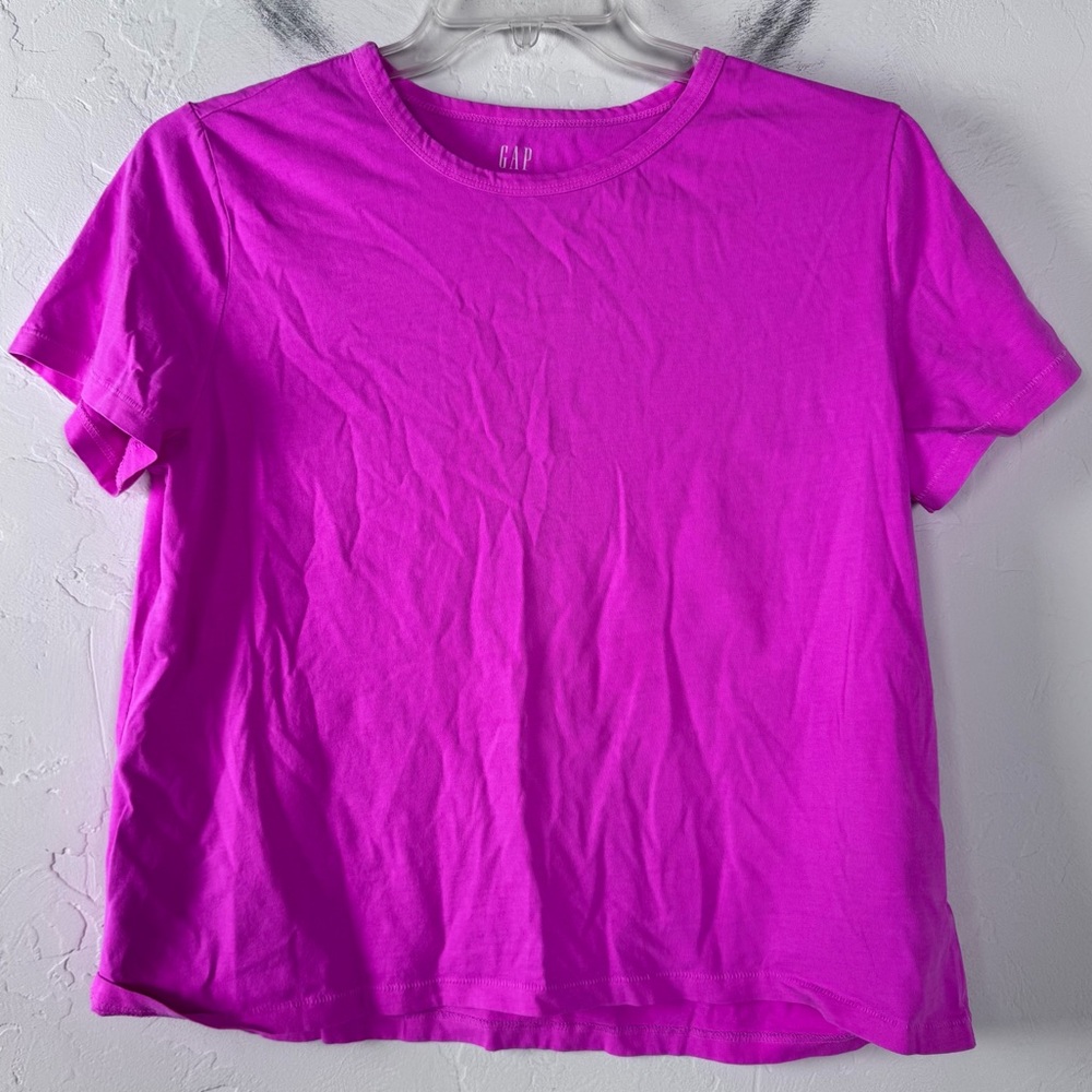 Gap Sweat Set 2 Piece Bright Neon Hot Pink Fleece Shorts Shirt Cotton Lounge - Picture 8 of 13